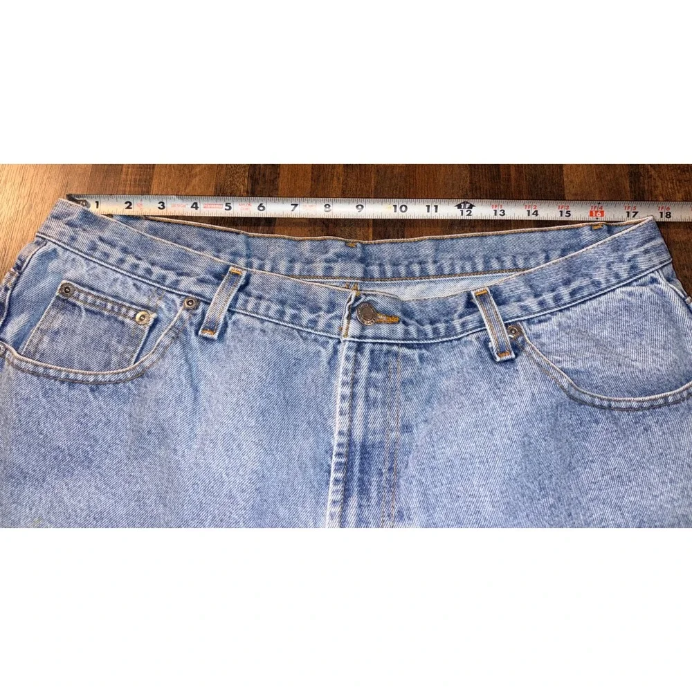 VTG Members Mark Mens Light Wash Denim Jean Shorts Size 38 Blue Cotton Relaxed